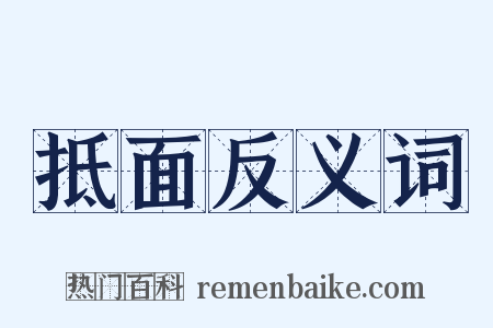 抵面反义词是什么意思的图片